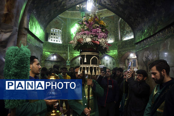 جشن عید مبعث در شب و روز بارانی حرم حضرت معصومه(س)