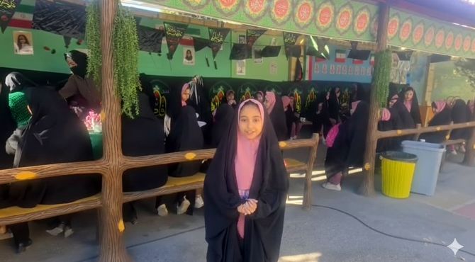 برپایی موکب عزاداری حضرت فاطمه زهرا (س) در دبستان قرآنی اکبرزاده