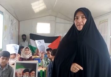 حمایت دانش‌آموزان عشایر ارزوئیه از عملیات وعده صادق ۲