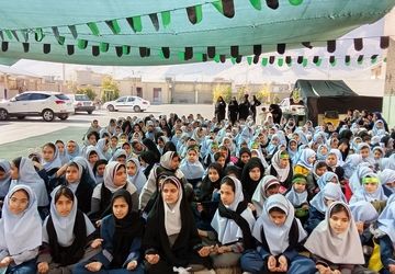 هم‌نفس با مهر مادری، برپایی موکب فاطمیه در دبستان ظریف‌کارفرد ناحیه ۳ شیراز 