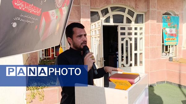 طنین سلام دانش‌آموزان بندرترکمن به شهدای خوشنام