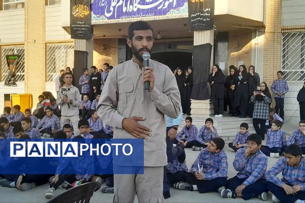 استقبال از شهید گمنام در دبیرستان معارف صدرا ولایت 