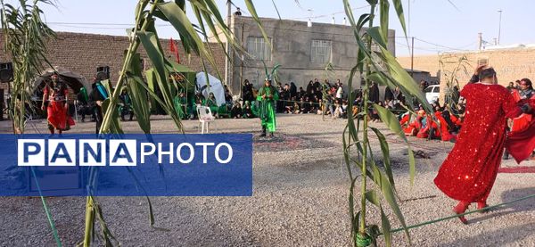 آیین تعزیه‌خوانی در عاشورای حسینی در روستای حسین آباد شیروان