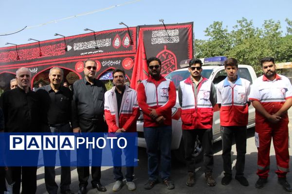 آیین پیاده روی دلدادگان اربعین حسینی در شهرستان نیشابور 