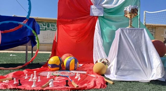  المپیاد ورزشی در مدرسه خلیج فارس و نمونه فدک شهرستان مروست