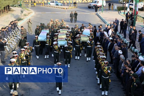 آیین استقبال از پیکرهای مطهر شهدای گمنام در بهشت معصومه(س)