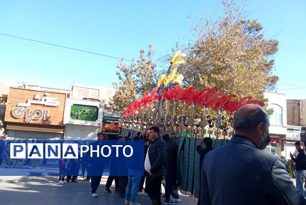 مراسم عزاداری شهادت حضرت فاطمه زهرا (س) در خیابان های نیشابور