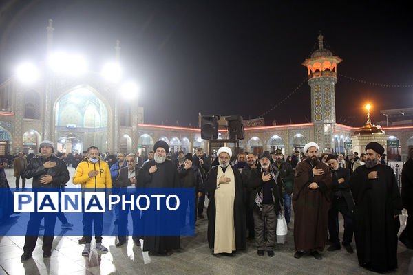 مراسم عزاداری سالروز شهادت امام هادی(ع) در حرم حضرت معصومه(س)