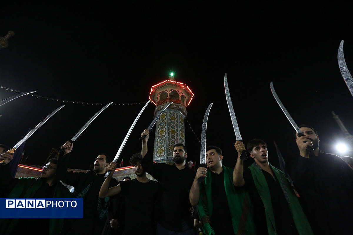 «مشق شمشیر» عزاداری سنتی نجفیهای مقیم قم