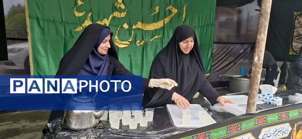 دسته‌روی بسیجیان عزادار حسینی در محمودآباد