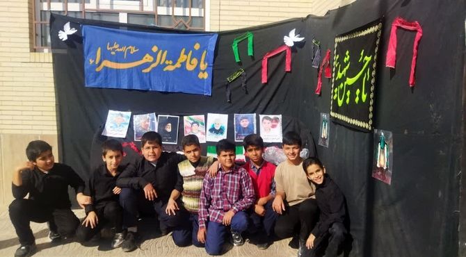 برپایی موکب عزاداری در دبستان واحدی زارچ