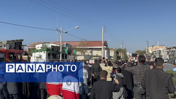 مراسم تشییع پیکر مطهر شهید گمنام در شهرستان بندرترکمن