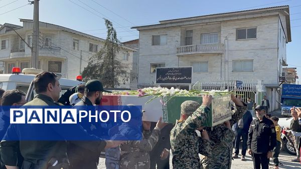 مراسم تشییع پیکر مطهر شهید گمنام در شهرستان بندرترکمن