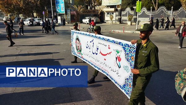 تشییع پیکر جانباز شهید علی فتح آبادی در نیشابور 