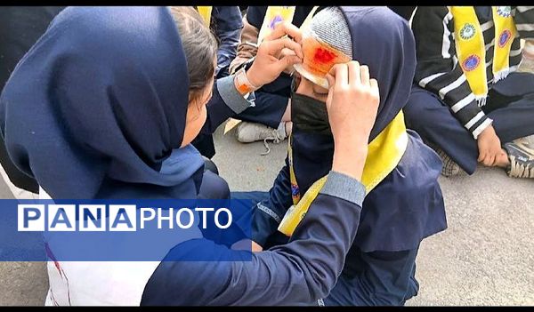  مانور زلزله در مدرسه سمانه ناحیه یک 