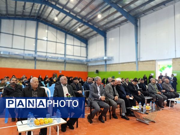افتتاح سالن ورزشی زنده یاد حاج محمدرضا خان طاهریان در خلیل آباد 