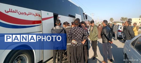 اعزام ۷۷ دانش‌آموز پسر فاریابی به مناطق عملیاتی جنوب کشور