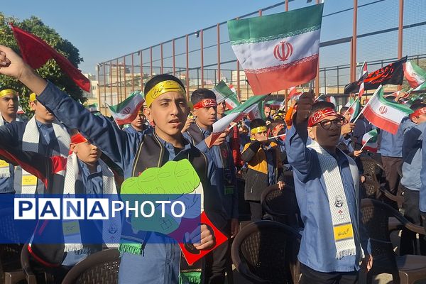 زنگ بیداری و استکبارستیزی دانش آموزان در مدارس شیراز 