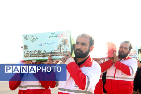 مراسم استقبال ار هفت شهید گمنام در یزد 