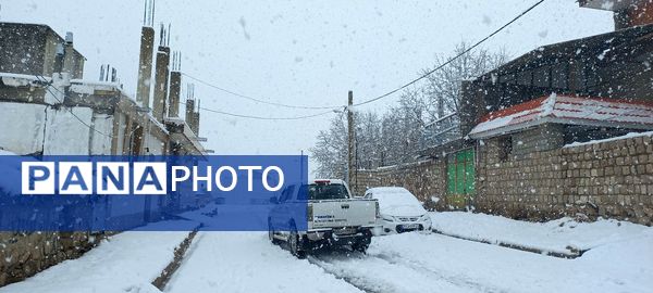 برف پاییزی در کوهرنگ