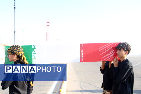 مراسم استقبال ار هفت شهید گمنام در یزد 