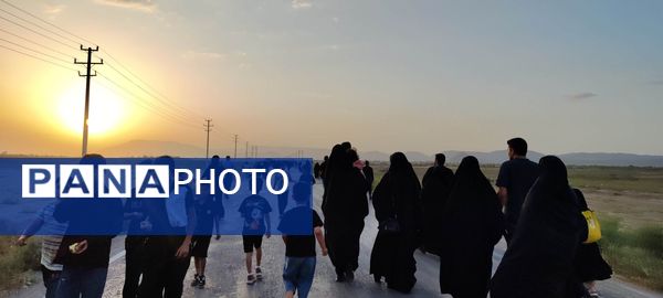 پیاده‌روی جاماندگان اربعین حسینی حرم تا حرم در شهرستان شیروان