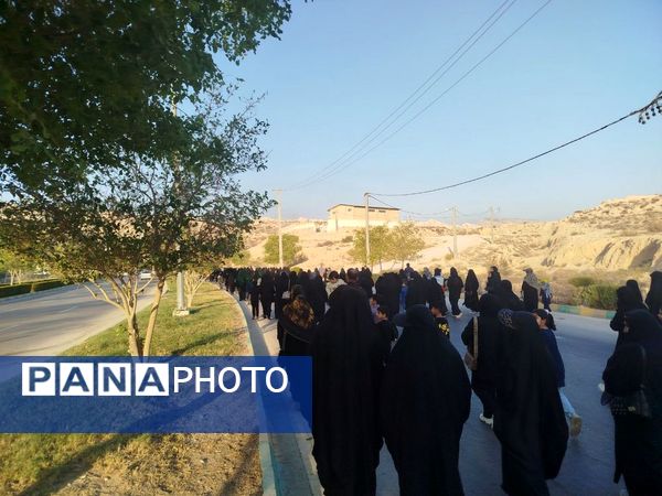 پیاده‌روی ولایت به‌مناسبت شهادت امام رضا (ع) در شهرستان جم