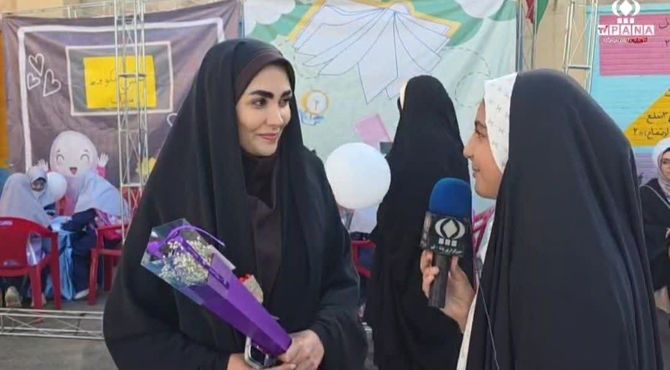 روایت خبرنگار پانا از جشن شکوفه ها در دبستان کرباسی قم