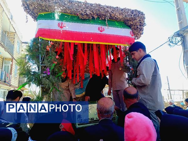 مردم علی‌آباد دمق جوکار از شهید گمنام استقبال کردند