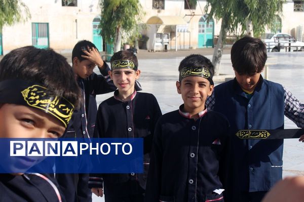 عزاداری دانشآموزان قم در آستان مقدس امامزاده سیدعلی(ع)