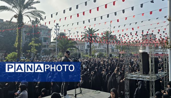 مراسم تشییع پیکر هفت شهید گمنام در رشت