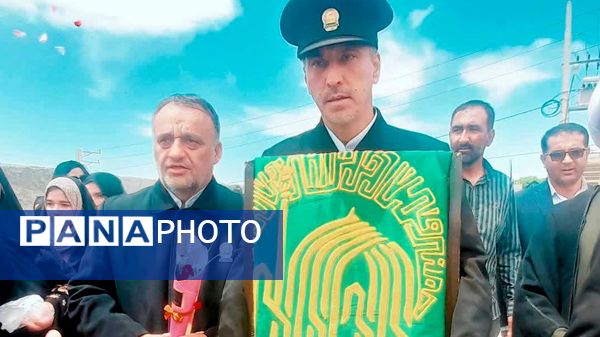 ورود پرچم متبرک حرم رضوی به شهرستان مارگون