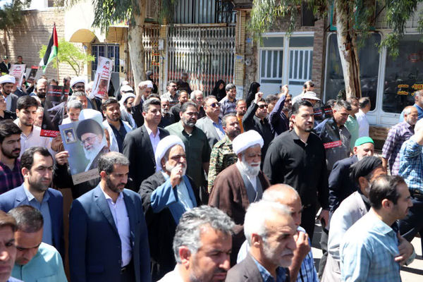 راهپیمایی روز قدس در شهر قنوات قم