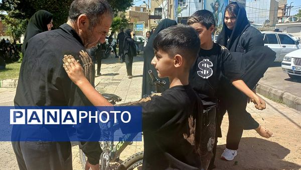 آیین سنتی «گل مالی» در روز عاشورا