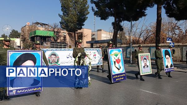 تشییع پیکر جانباز شهید علی فتح آبادی در نیشابور 