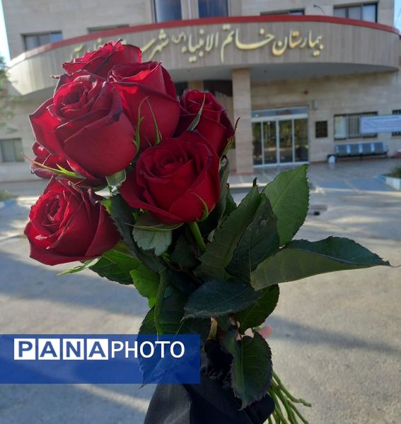 حضور دانش‌آموزان شهید نصرتی در بیمارستان خاتم الانبیاء (ص)
