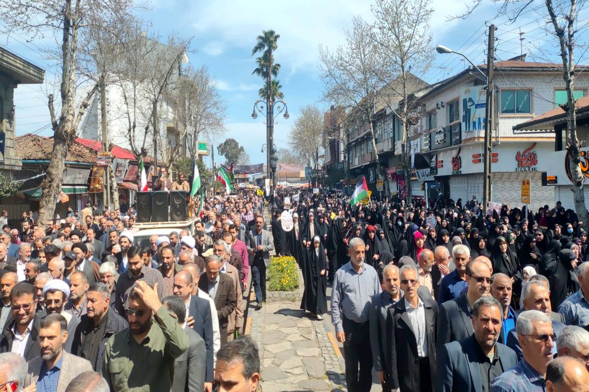 مردم لنگرود همراه با ملت ایران در راهپیمایی روز قدس شرکت کردند