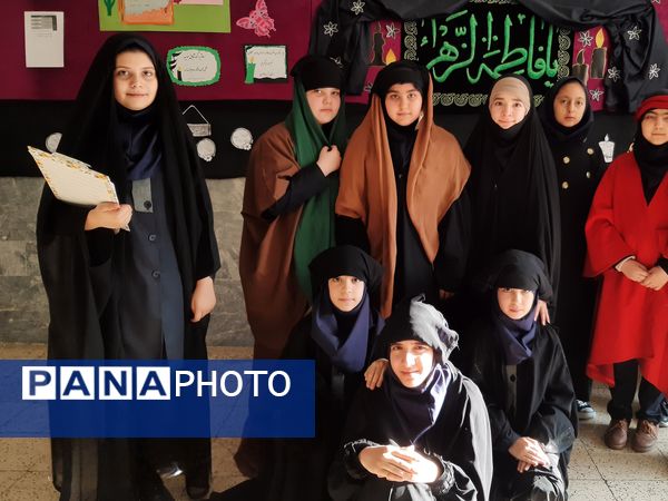 سوگواری همراه با شور و عشق فاطمی و پویش نذر کتاب در مدرسه شهید جواهری دو 