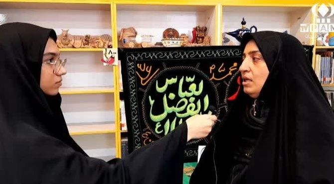 عزاداری دختران عضو کانون شماره 4 پرورش فکری کودکان و نوجوانان قم