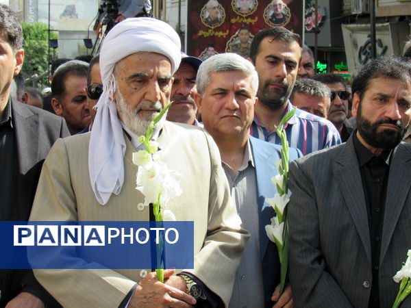 خروش بی‌نظیر سنندج در بدرقه شهید آسمانی رضا بسطامی