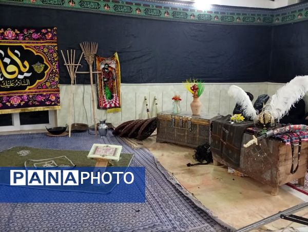 اجرای نمایش و شبیه خوانی دهه فاطمیه در تکیه ابوالفضلی روستای فدافن