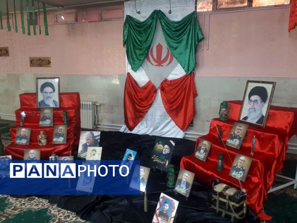 دبیرستان دخترانه شاهد قدسیان میزبان پیکر مطهر شهید گمنام