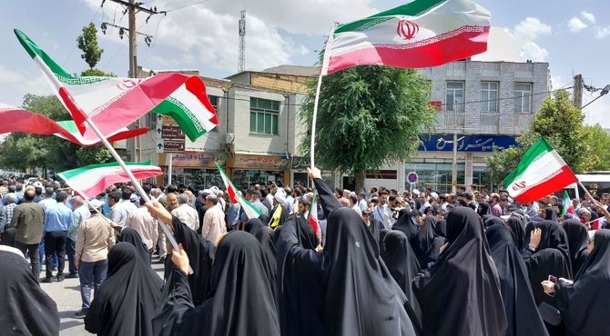 غرورآفرینی مردم شازند با حضور پرشور در راهپیمایی جمعه خشم و نصر