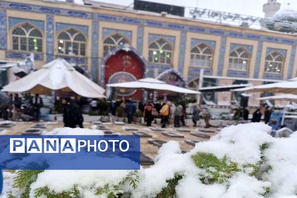 روز برفی گلزار شهدای کرمان 