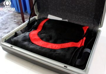 آیین استقبال از پرچم متبرک حضرت ابوالفضل العباس(ع) در دبیرستان دخترانه هیات امنایی معراج اردبیل