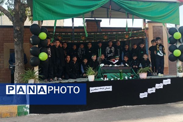طنین نوای عشق و عزا؛ مراسم عزاداری دهه دوم فاطمیه در مدارس بهارستان‌دو