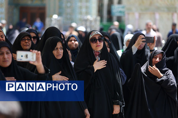 عرض تسلیت دسته‌های عزاداری سالروز شهادت امام باقر(ع) به کریمه اهل بیت
