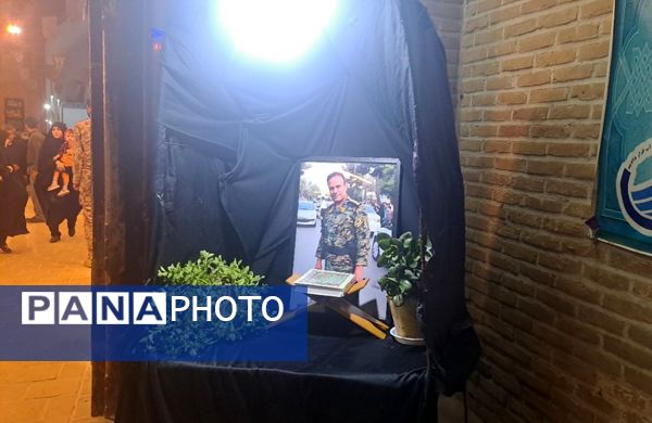 مراسم وداع با شهید امنیت هادی میرآبادی در مسجد جامع شهرستان نیشابور 