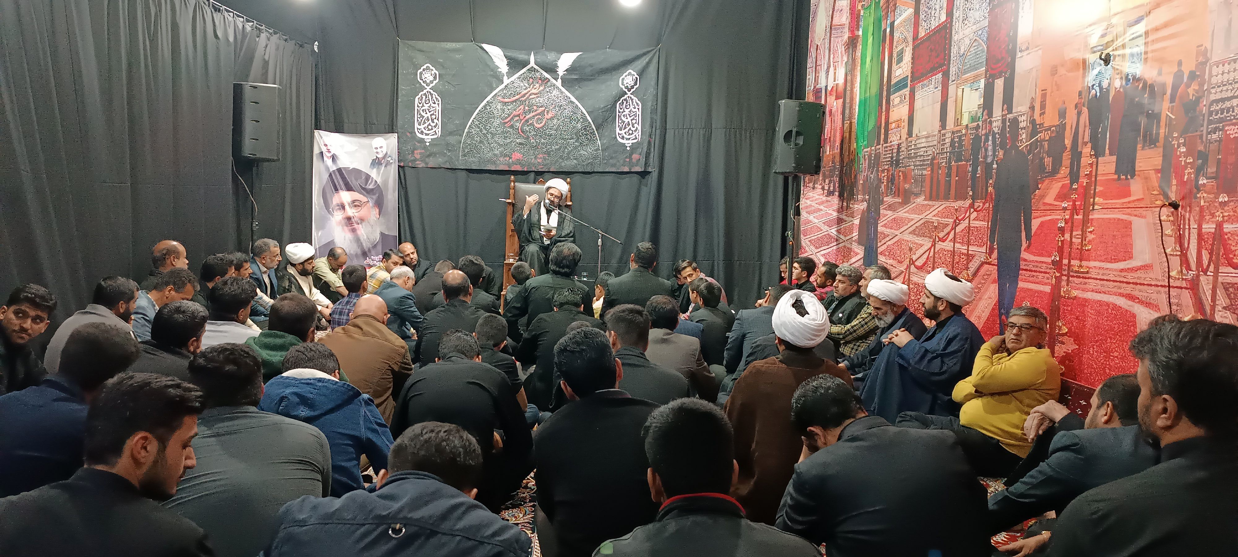 برگزاری مراسم عزاداری به‌مناسبت شهادت سید حسن نصرالله در خلیل آباد
