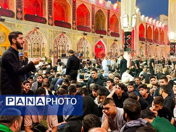 مراسم وداع کاروان فرستادگان امام رضا علیه السلام در نجف